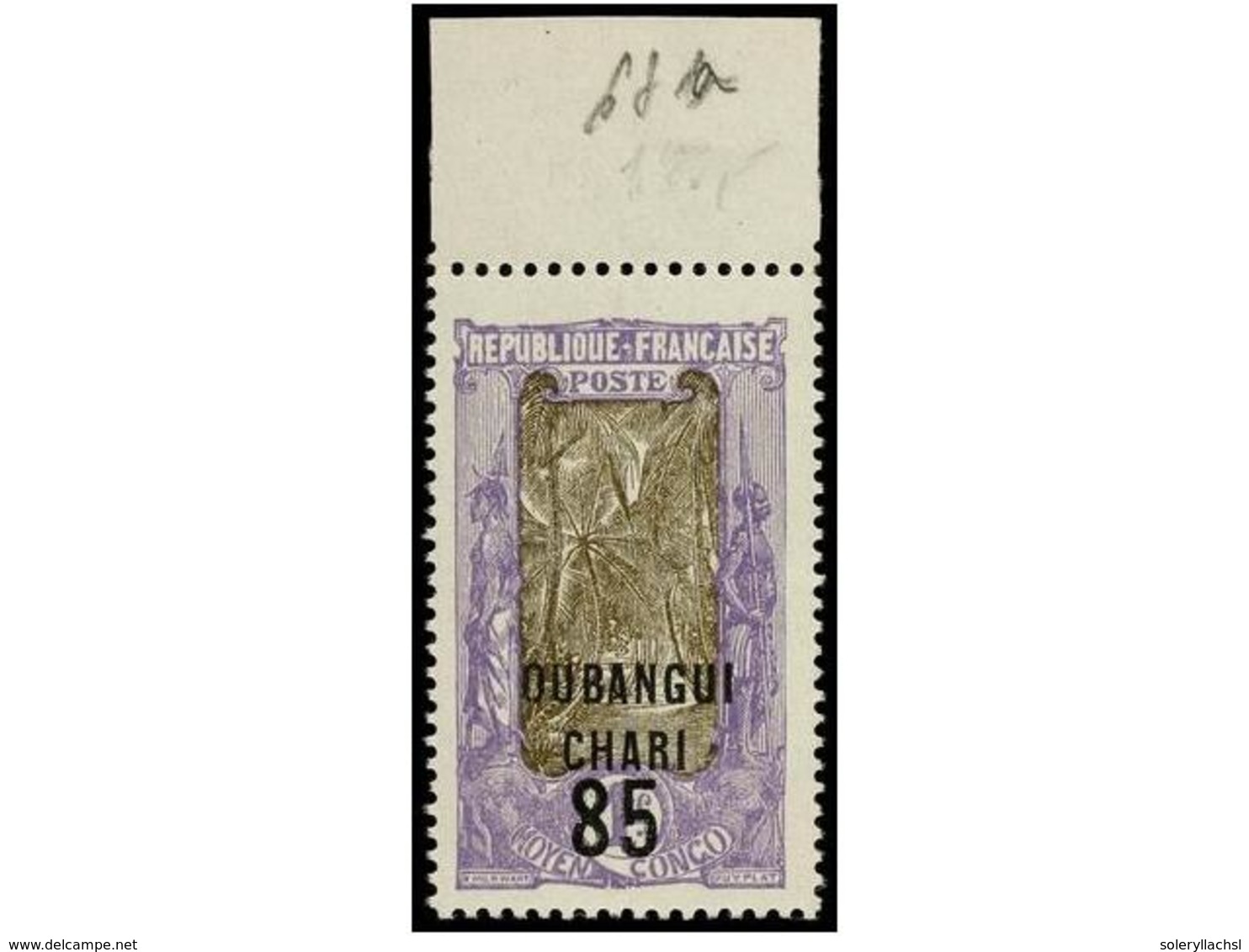 2283 * OUBANGUI-CHARI-TCHAD. Yv.68. <B>85 S. 1 Fr. </B>sin La Habilitación En Rojo. Cat. 150?. - Sonstige & Ohne Zuordnung