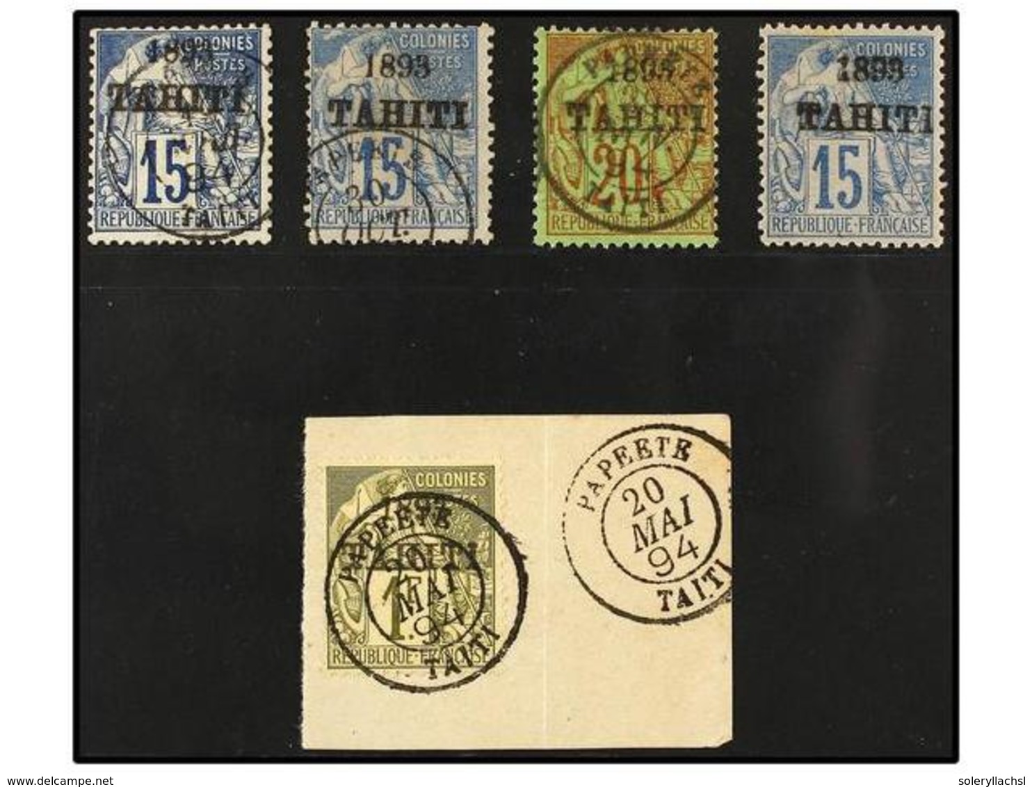 2289 */°/ TAHITI. Yv.24 (3), 25, 30. 1893. Lot Of Mint And Used Stamps. FINE. Yvert.275?. - Other & Unclassified