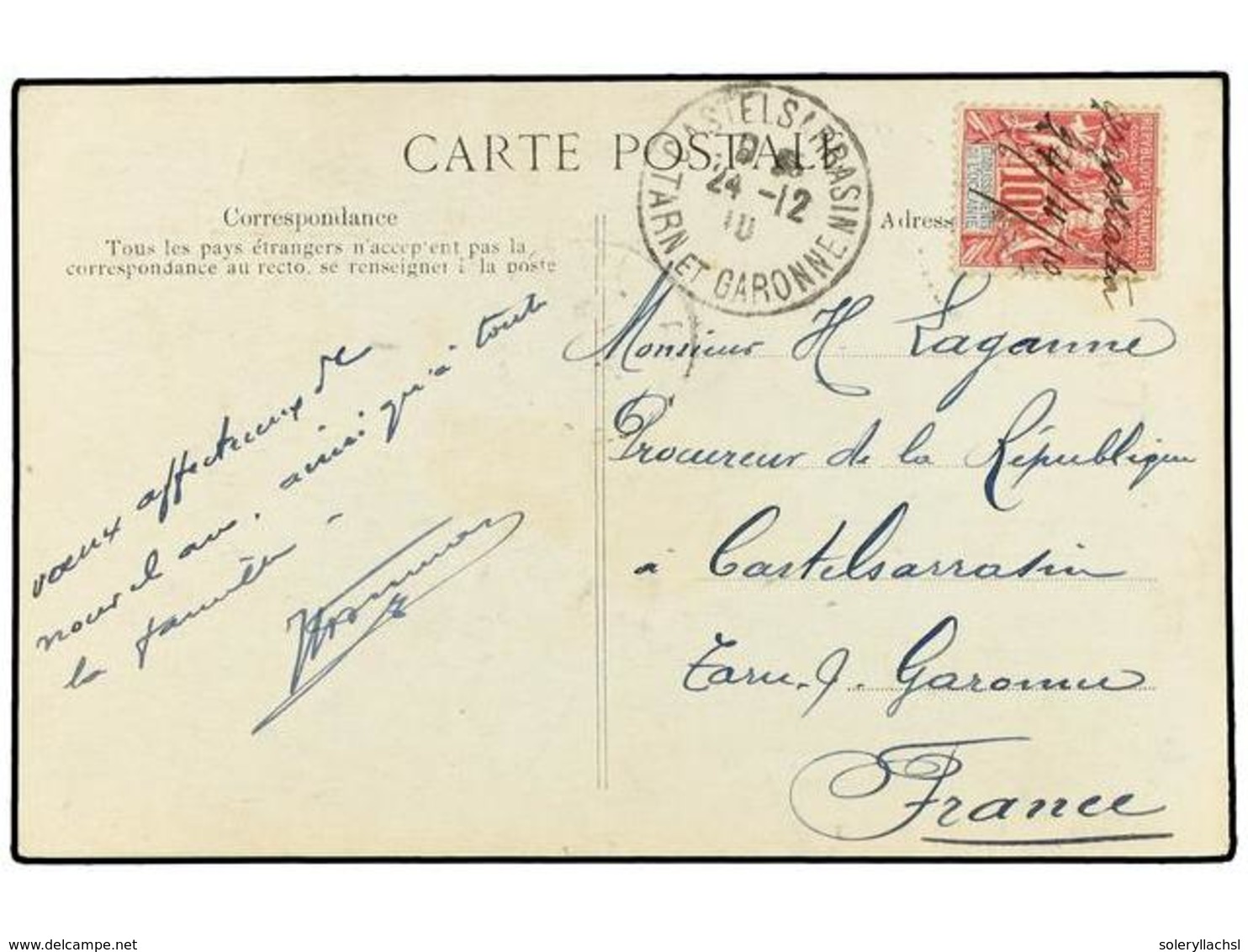 2321 POLINESIA FRANCESA. 1910 (Nov 24). Postcard Of ILE DE MAKATEA (Tuamotu); Franked On Reverse With 1900 <B>10c.</B> R - Sonstige & Ohne Zuordnung