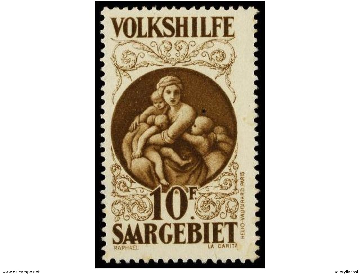 2356 ** SARRE. Yv.131. 1929. <B>10 Fr.</B> Brown, Never Hinged. Yvert.980?. - Other & Unclassified