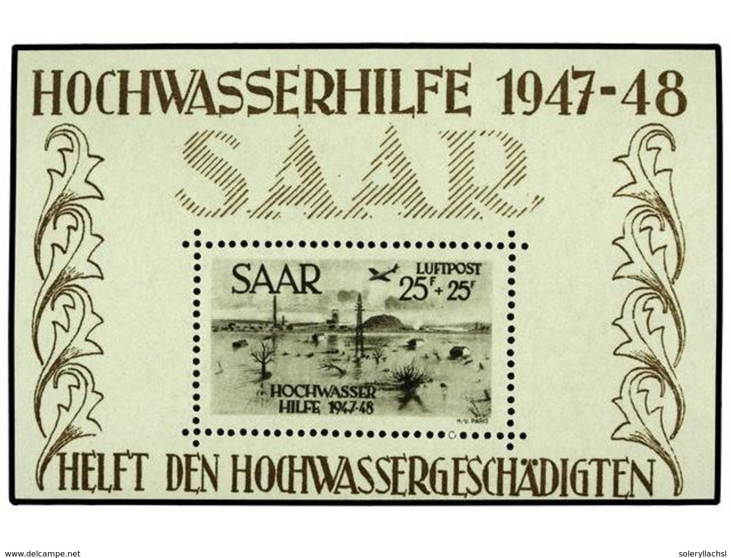 2362 ** SARRE. Yv.HB 1/2. 1948. TWO Souvenir Sheets, Never Hinged. LUXE. Yvert.1.550?. - Other & Unclassified