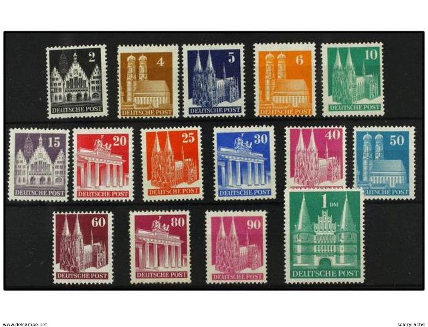 2500 ** ALEMANIA. Yv.41A/65A. 1948-51. <B>BIZONA. </B>Complete Set (perf. 14) Never Hinged. LUXE. Yvert.825?. - Sonstige & Ohne Zuordnung