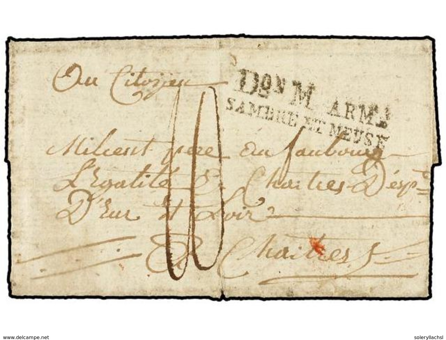2522 ALEMANIA. 1797. COLOGNE To FRANCE. Entire Letter With <B>Don M ARM./SAMBRE ET MEUSE</B> Mark. - Other & Unclassified