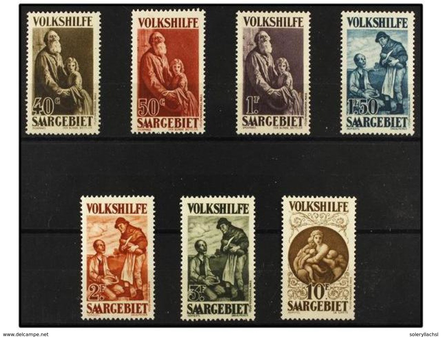 2584 * SARRE. Mi.128/34. 1928. Complete Set, Hinged. Michel.550?. - Other & Unclassified