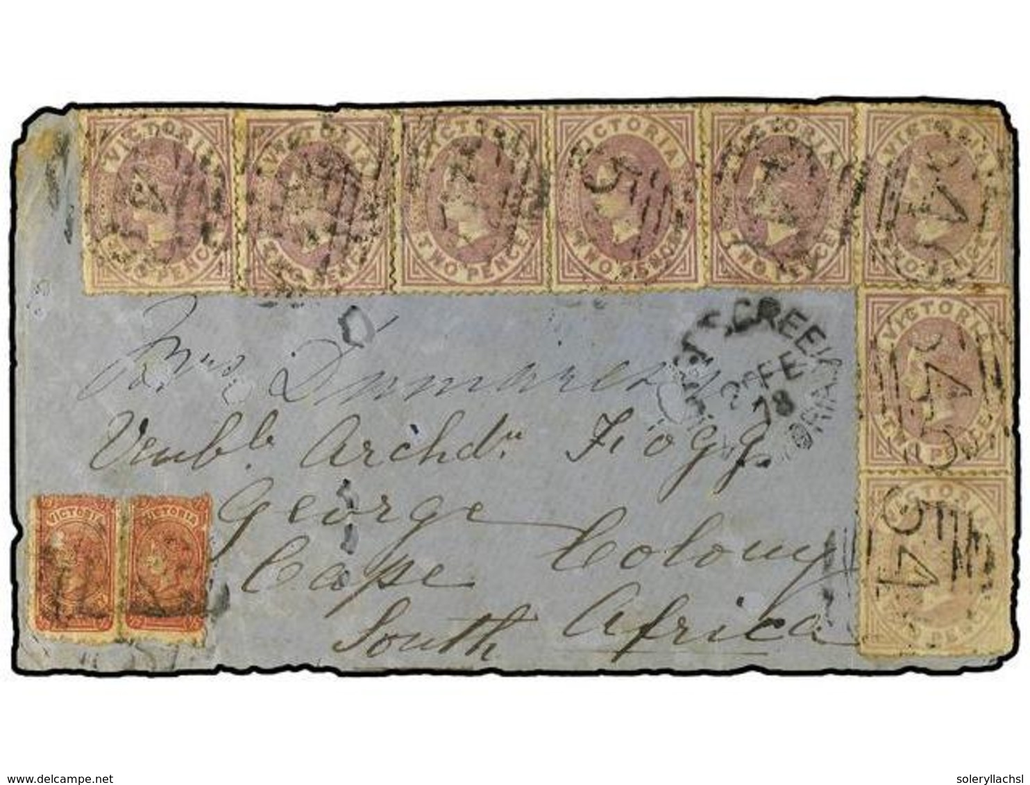 2690 AUSTRALIA. 1878. VICTORIA A GEORGE CAPE COLONY (South Africa). <B>1/2 P.</B> Rojo (2) Y <B>2 P.</B> Lila (8). Espec - Other & Unclassified