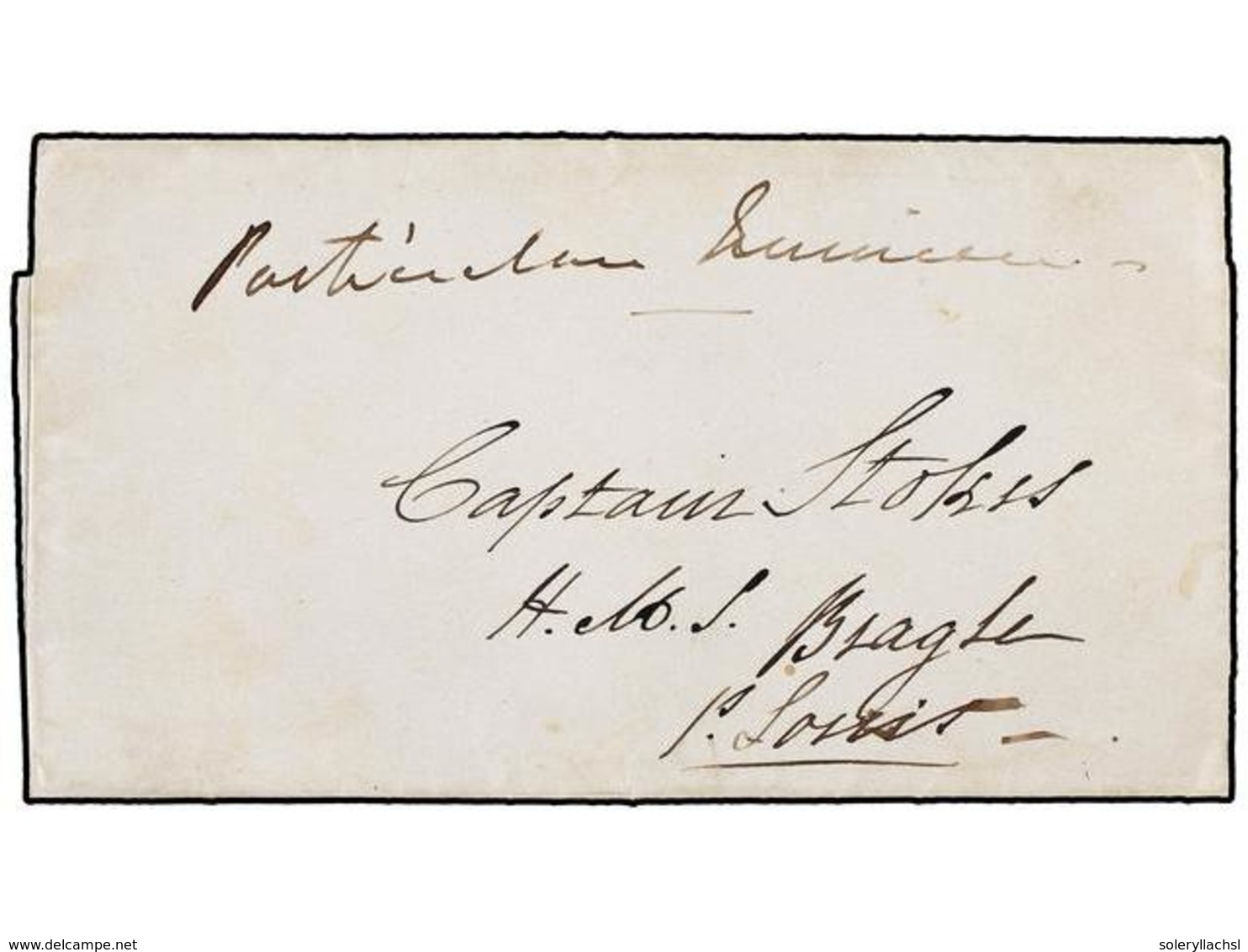 3073 MAURICIO. 1843 (June 8th). Autograph Letter Signed By A. Thom, 8 June 1843, Addressed To Stokes On Board 'The Beagl - Other & Unclassified