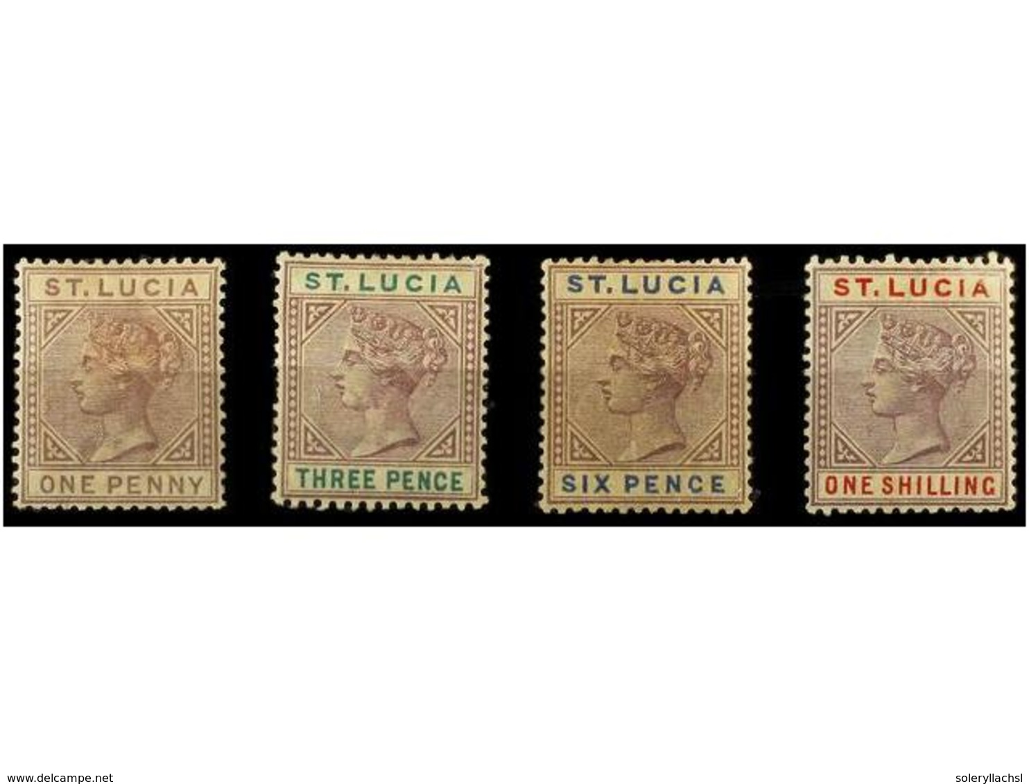 3149 * SANTA LUCIA. Sg.39/42. Complete Set. Die I, Original Gum. Stanley Gibbons.225£. - Sonstige & Ohne Zuordnung