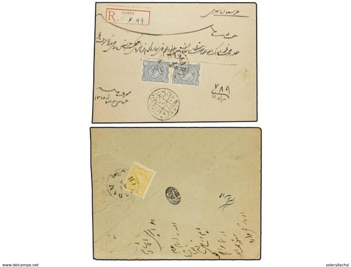 3508 IRAN. (1905 Ca.). 2 Covers One Registered With <B>HAMADAN </B>cancel. FINE. - Sonstige & Ohne Zuordnung