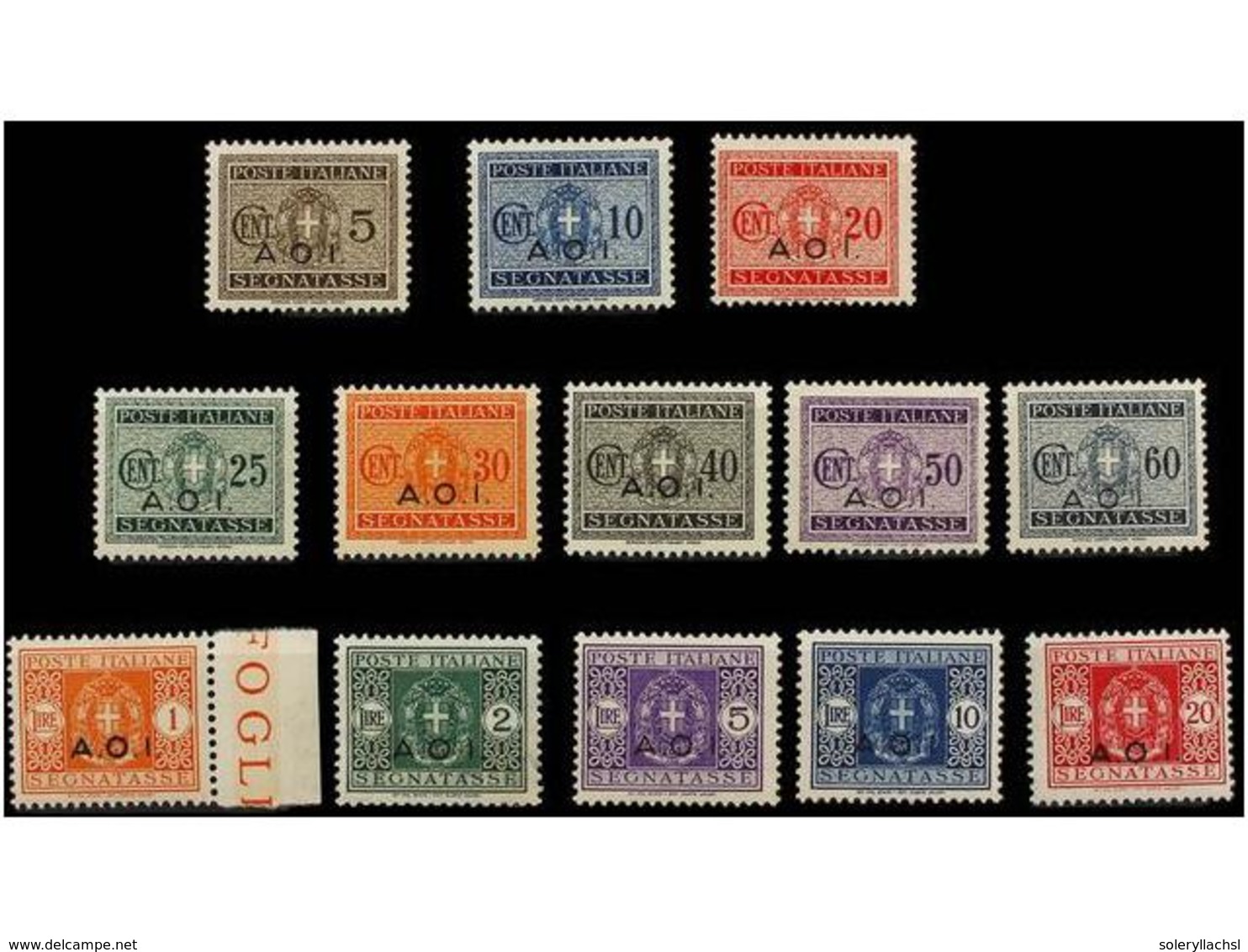 3690 ** AFRICA ORIENTAL ITALIANA. Sa.T14/24. 1942. Postage Due. Complete Set, Never Hinged. Sassone.500?. - Other & Unclassified