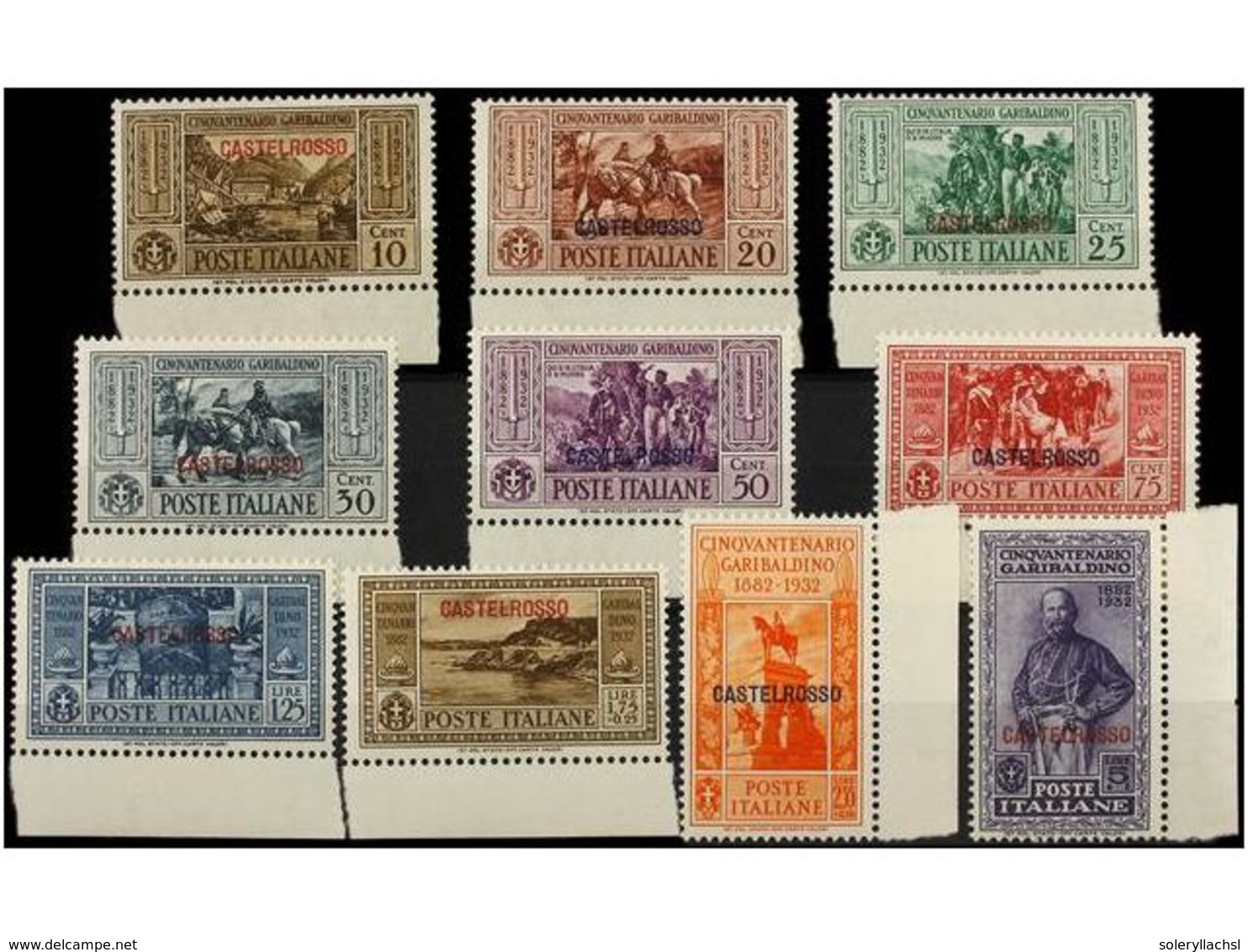 3707 ** ITALIA: EGEO-CASTELLORIZO. Sa.30/39. 1932. Complete Set, Never Hinged. Sassone.750?. - Sonstige & Ohne Zuordnung