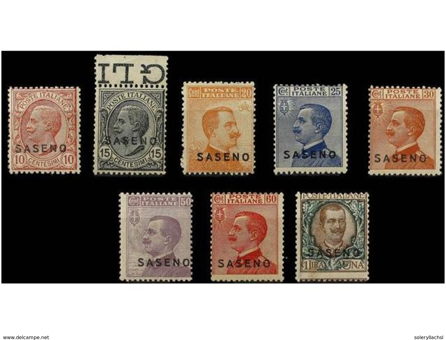 3717 ** ITALIA: SASENO. Sa.1/8. 1923. <B>SASENO. </B>Complete Set, Never Hinged. Sassone.750?. - Sonstige & Ohne Zuordnung