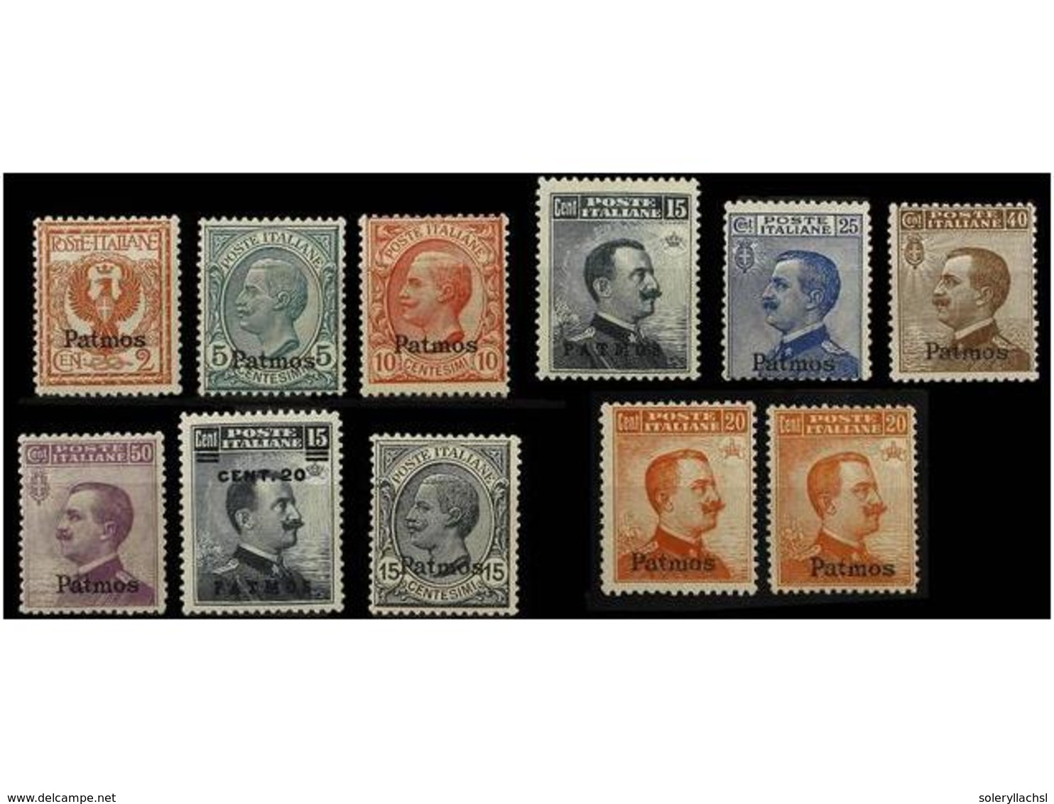 3725 ** ITALIA: EGEO (Colonia Italiana). Sa.1/11. 1912-22. <B>PATMO.</B> Complete Sets, Never Hinged. Cert. TOSELLI. Sas - Sonstige & Ohne Zuordnung