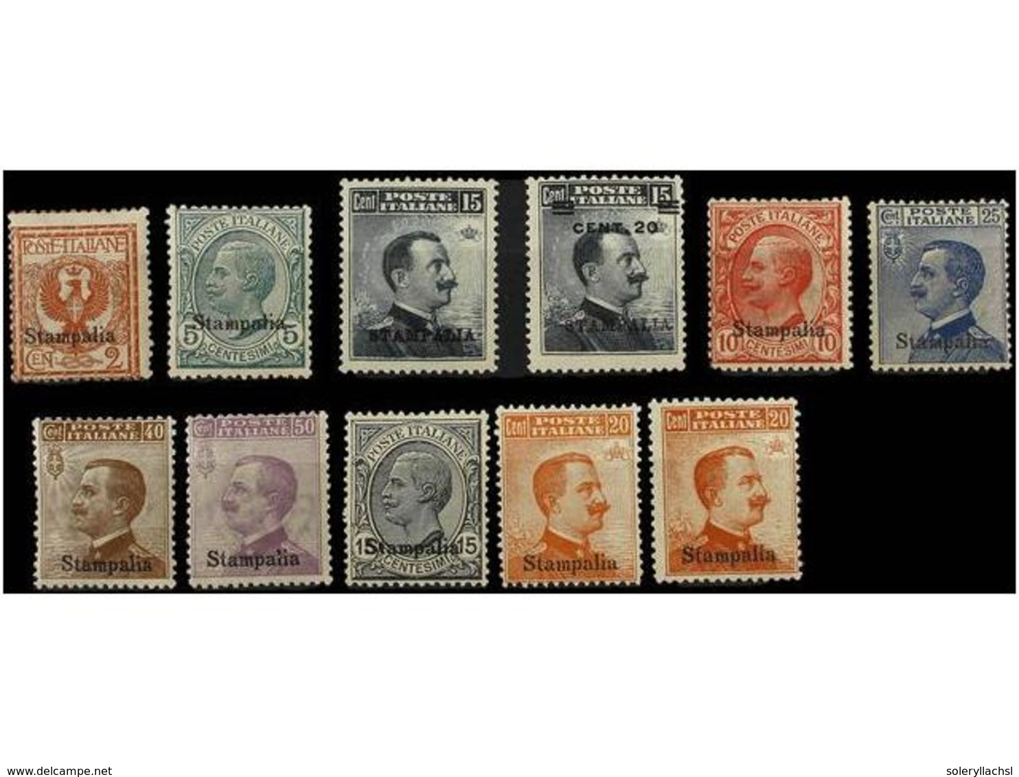 3729 ** ITALIA: EGEO (Colonia Italiana). Sa.1/11. 1912-22. <B>STAMPALIA.</B> Complete Sets, Never Hinged. Cert. TOSELLI. - Other & Unclassified