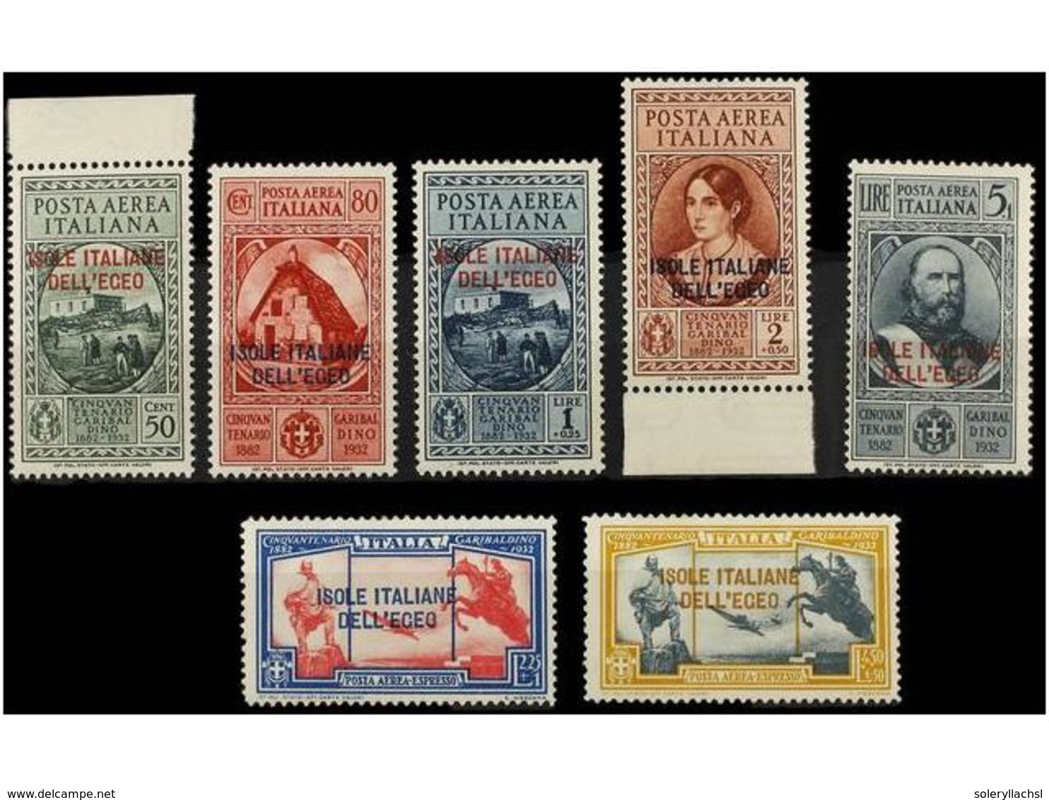 3734 ** ITALIA: EGEO (Colonia Italiana). Sa.A 14/18 + E 19/20. 1932. Complete Set, Never Hinged. Cert. E. DIENA. Sassone - Andere & Zonder Classificatie