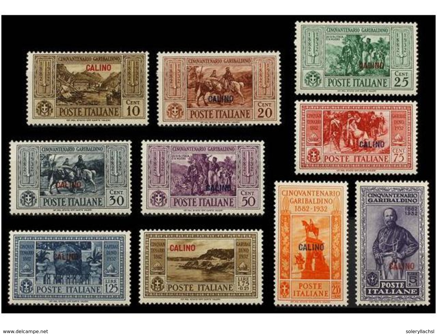 3737 ** ITALIA: EGEO (Colonia Italiana). Sa.17/26. 1932. <B>CALINO</B>. Complete Set, Never Hinged. Sassone.550?. - Sonstige & Ohne Zuordnung