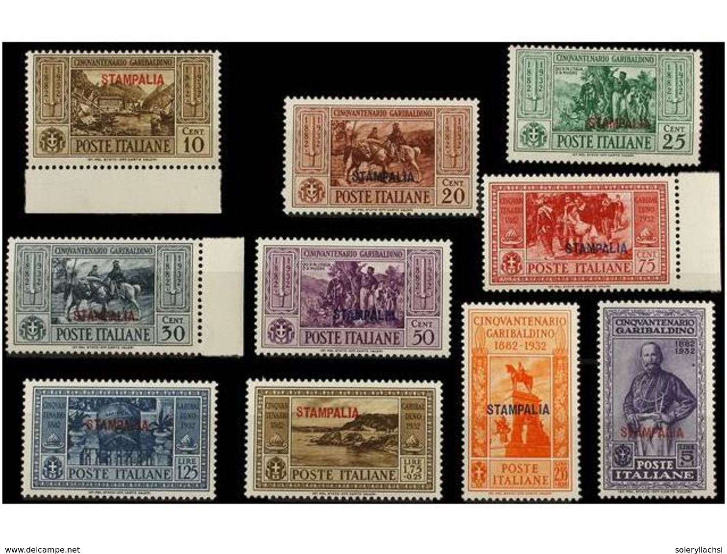 3747 ** ITALIA: EGEO (Colonia Italiana). Sa.17/26. 1932. <B>STAMPALIA</B>. Complete Set, Never Hinged. Sassone.550?. - Sonstige & Ohne Zuordnung