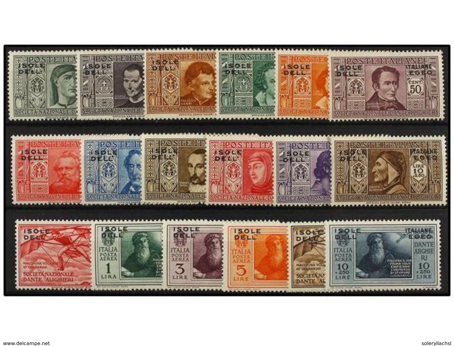 3752 ** ITALIA: EGEO (Colonia Italiana). Sa.44/55 + A 8/13. 1932. Complete Set, Never Hinged. Sassone.115?. - Sonstige & Ohne Zuordnung