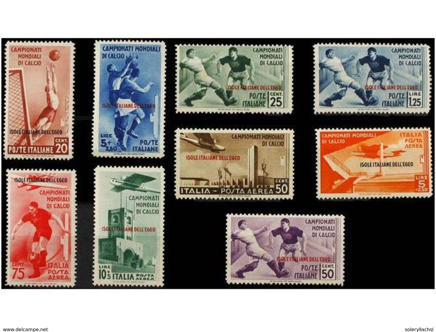 3753 ** ITALIA: EGEO (Colonia Italiana). Sa.75/79 + A 34/37. 1934. Complete Set, Never Hinged. Cert. RAYBAUDI. Sassone.2 - Sonstige & Ohne Zuordnung