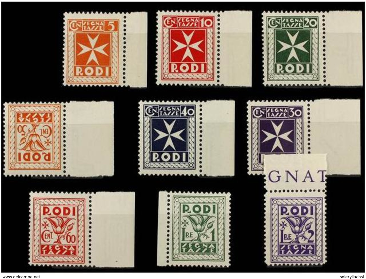 3759 ** ITALIA: EGEO (Colonia Italiana). Sa.1/9. 1934. <B>POSTAGE DUE</B>. Complete Set, Never Hinged. Sassone.125?. - Sonstige & Ohne Zuordnung