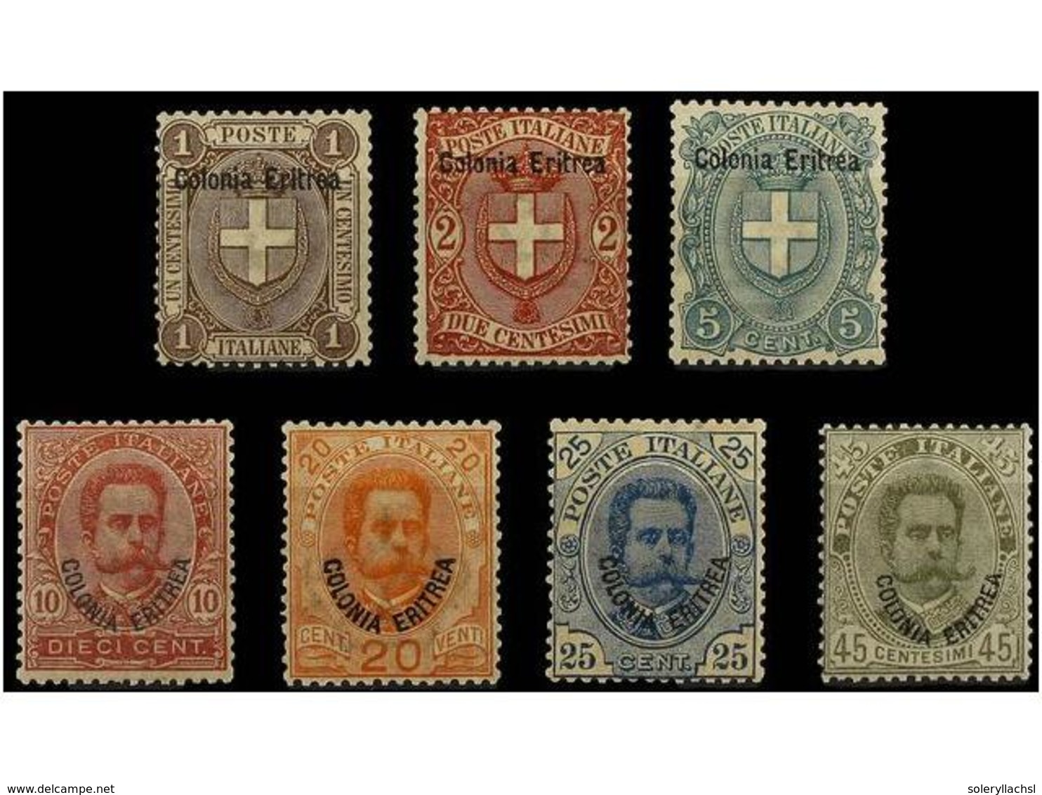 3770 ** ERITREA. Sa.12/18. 1895-99. Complete Set, Never Hinged. Sassone.132,5?. - Other & Unclassified