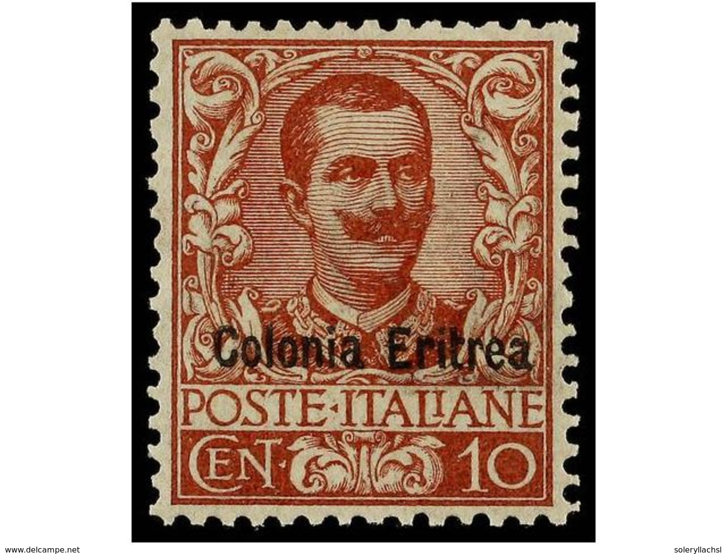 3771 ** ERITREA. Sa.22. 1903. <B>10 Cts.</B> Red. Very Well Centered. Sassone.450?. - Other & Unclassified