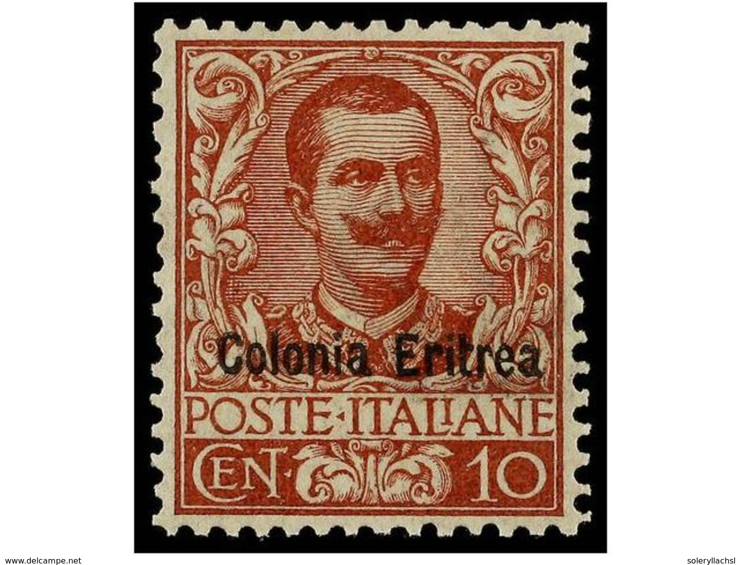 3771 ** ERITREA. Sa.22. 1903. <B>10 Cts.</B> Red. Very Well Centered. Sassone.450?. - Sonstige & Ohne Zuordnung