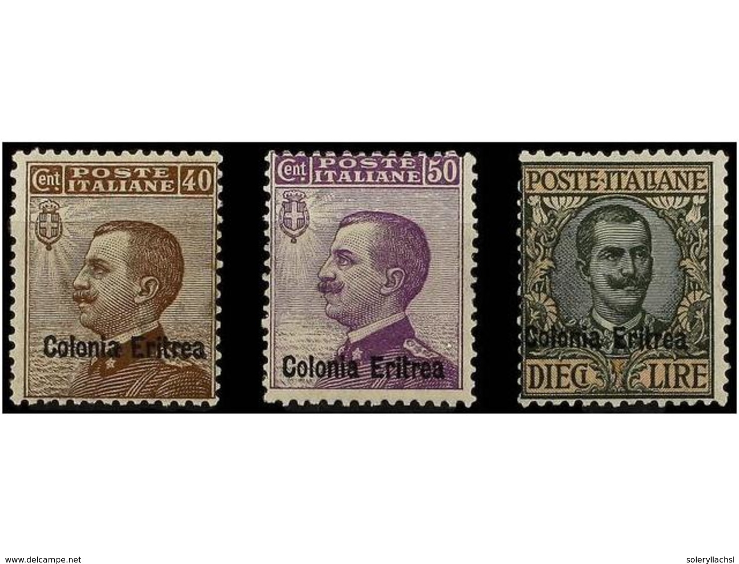 3773 ** ERITREA. Sa.38/40. 1916. Complete Set, Never Hinged. Sassone.1.500?. - Sonstige & Ohne Zuordnung