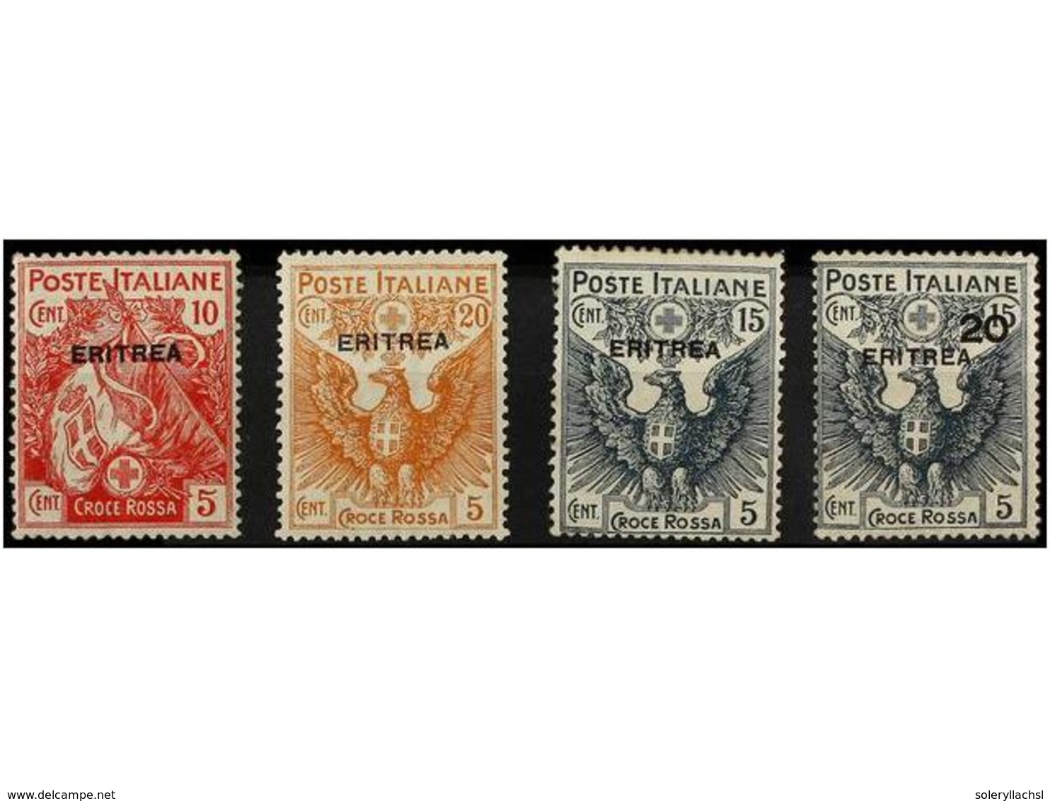 3774 ** ERITREA. Sa.41/44. 1916. Complete Set, Never Hinged. Sassone.200?. - Other & Unclassified