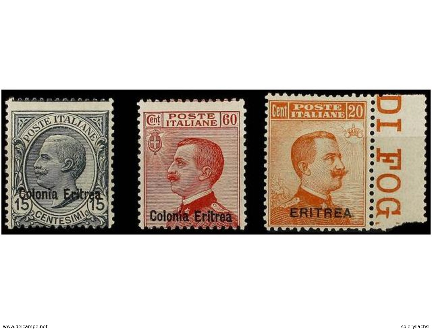 3775 ** ERITREA. Sa.47/49. 1918-21. Complete Set, Never Hinged. Sassone.165?. - Other & Unclassified
