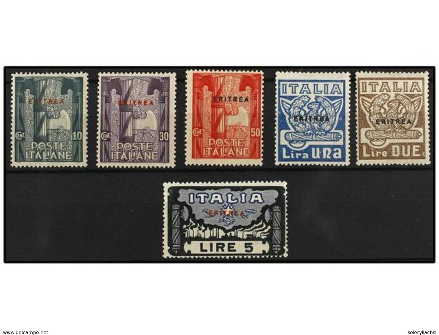 3776 ** ERITREA. Sa.65/70. 1923. Complete Set, Never Hinged. Sassone.175?. - Other & Unclassified