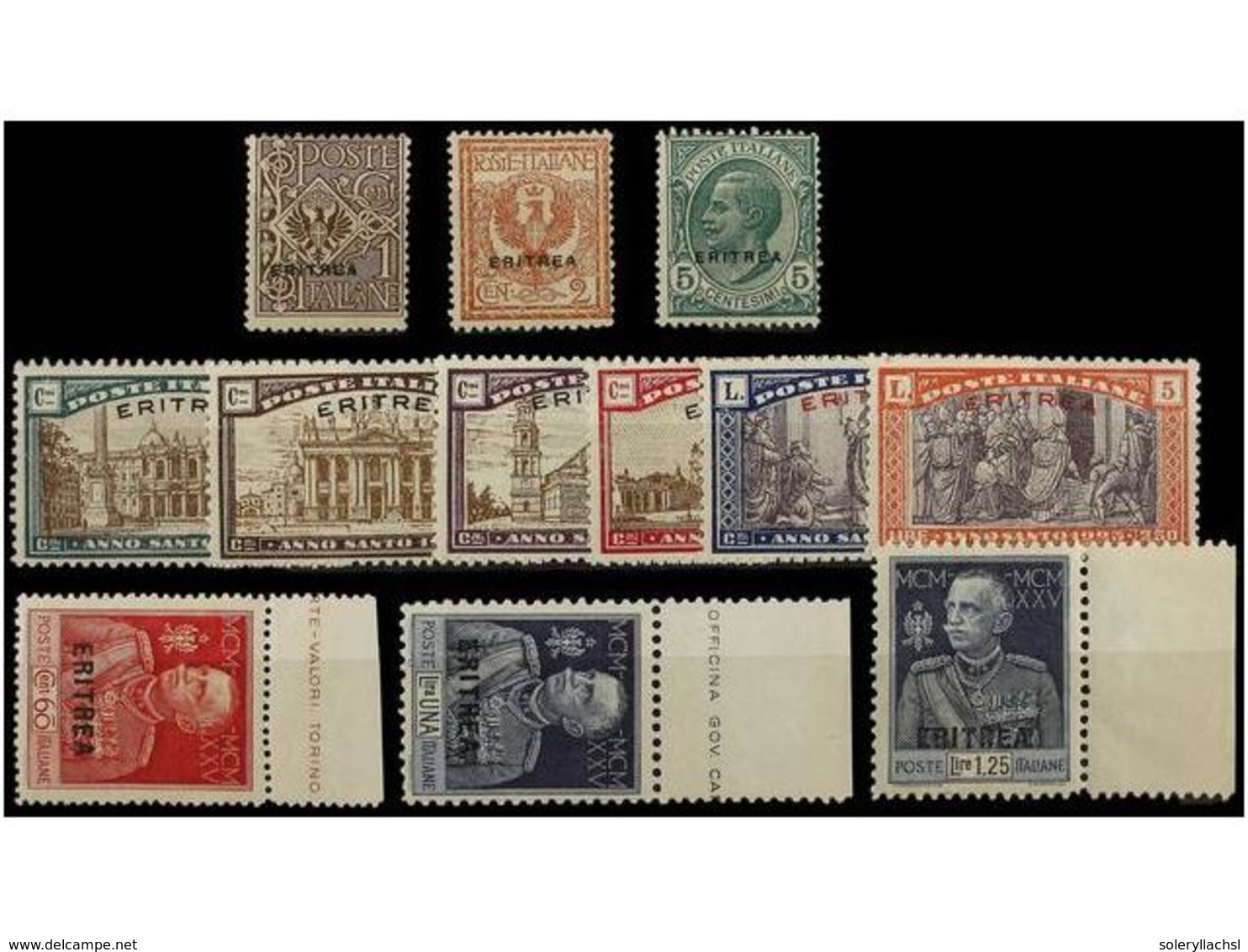 3777 ** ERITREA. Sa.77/79, 87/92, 96/98. 1924-26. Complete Sets, Never Hinged. Sassone.165?. - Other & Unclassified