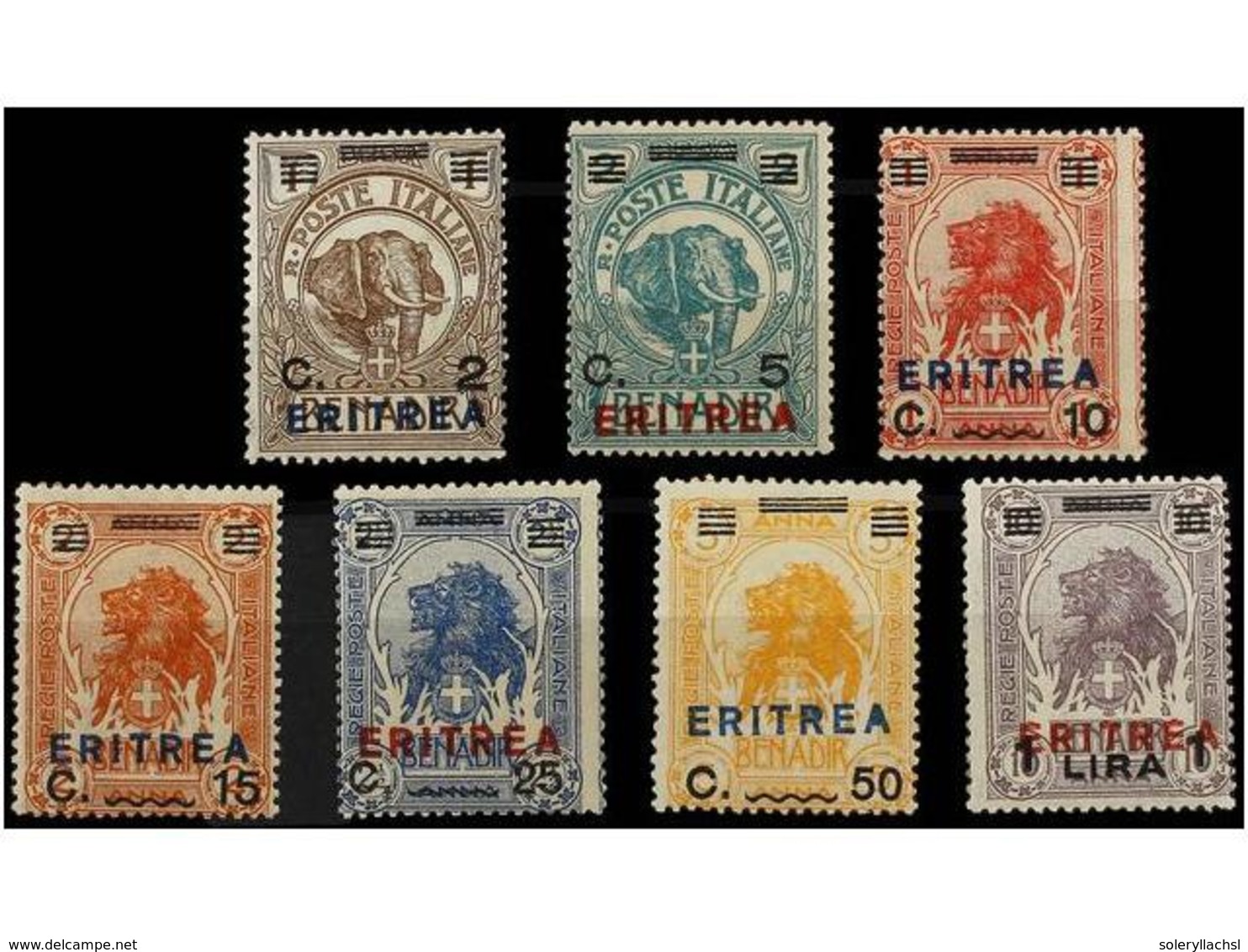 3778 ** ERITREA. Sa.80/86. 1924. Complete Set, Never Hinged. Sassone.250?. - Other & Unclassified