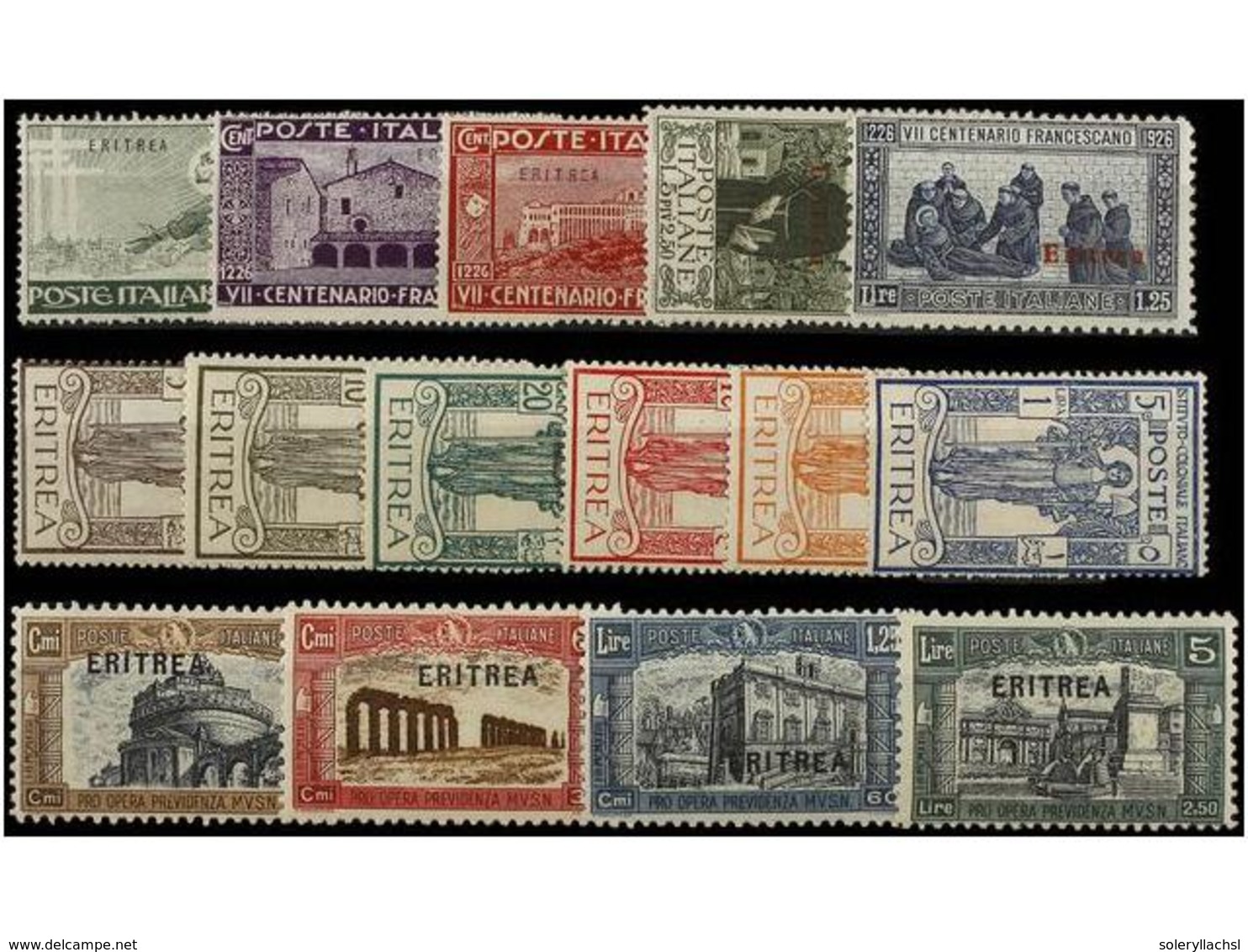 3780 ** ERITREA. Sa.102/06, 107/12, 116/19. 1926-27. Complete Sets, Never Hinged. Sassone.120?. - Sonstige & Ohne Zuordnung