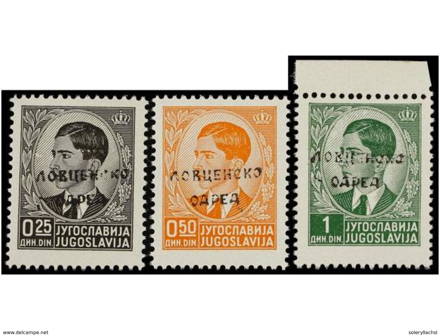 3832 ** MONTENEGRO. 1941. <B>PARTIGIANI DEL LOVCEN. </B>Serie Completa. Habilitación En Negro Con Goma Original Sin Fija - Sonstige & Ohne Zuordnung