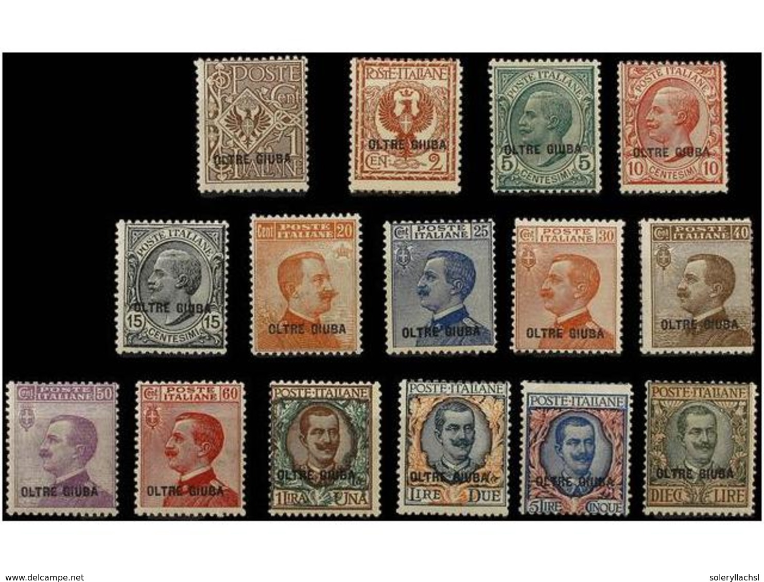 3834 ** OLTRE-JUBA. Sa.1/15. 1925. Complete Set, Never Hinged. Sassone.850?. - Other & Unclassified