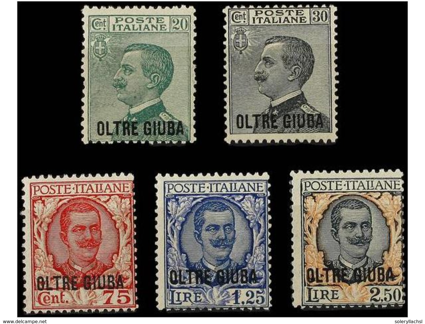 3835 ** OLTRE-JUBA. Sa.16/17, 42/44. 1925-26. Complete Set, Never Hinged. Sassone.700?. - Sonstige & Ohne Zuordnung