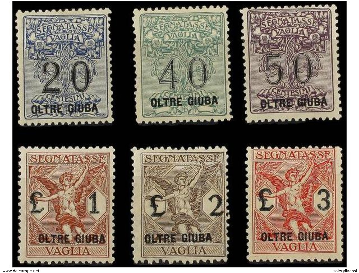 3837 ** OLTRE-JUBA. Sa.V1/6. 1925. <B>VAGLIA.</B> Complete Set, Never Hinged. Sassone.1.000?. - Other & Unclassified