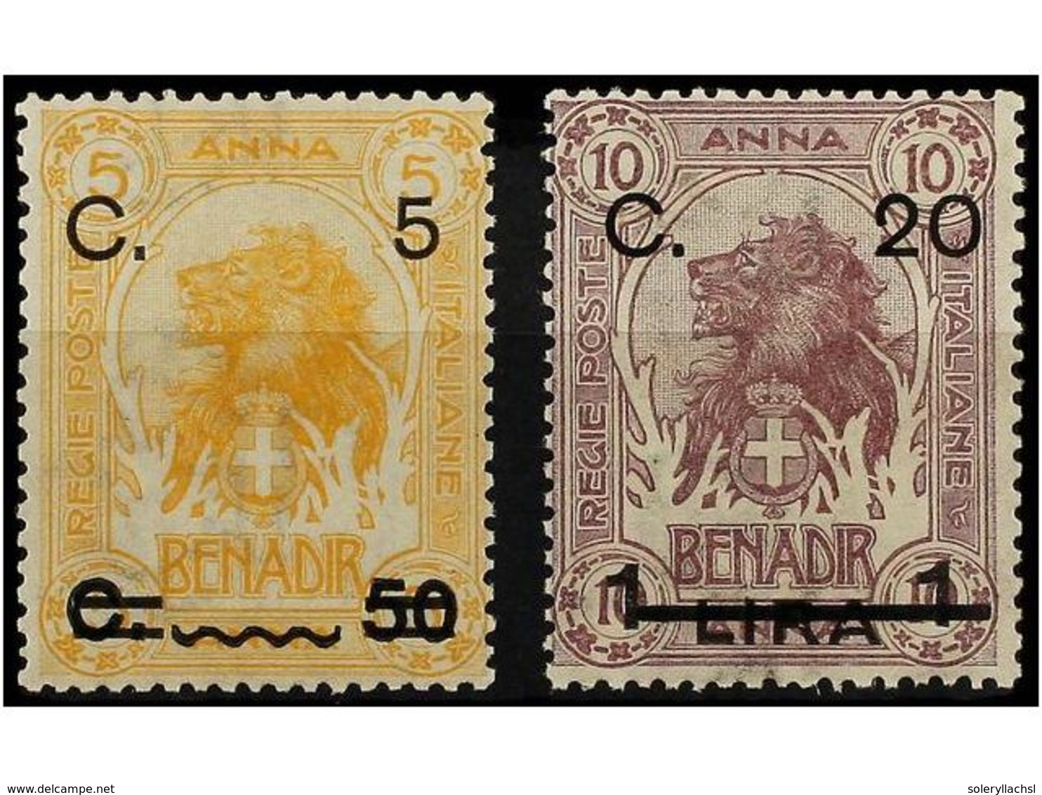 3864 ** SOMALIA. Sa.17/18. 1916. Complete Set, Never Hinged. Sassone.175?. - Other & Unclassified