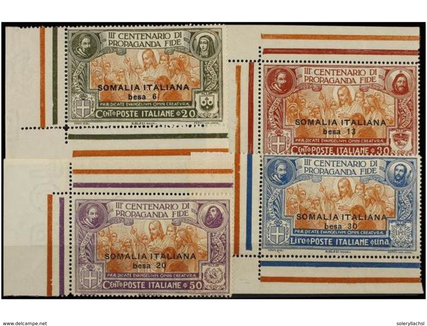 3868 ** SOMALIA. Sa.45/48. 1923. Complete Set, Never Hinged. Sassone.120?. - Sonstige & Ohne Zuordnung