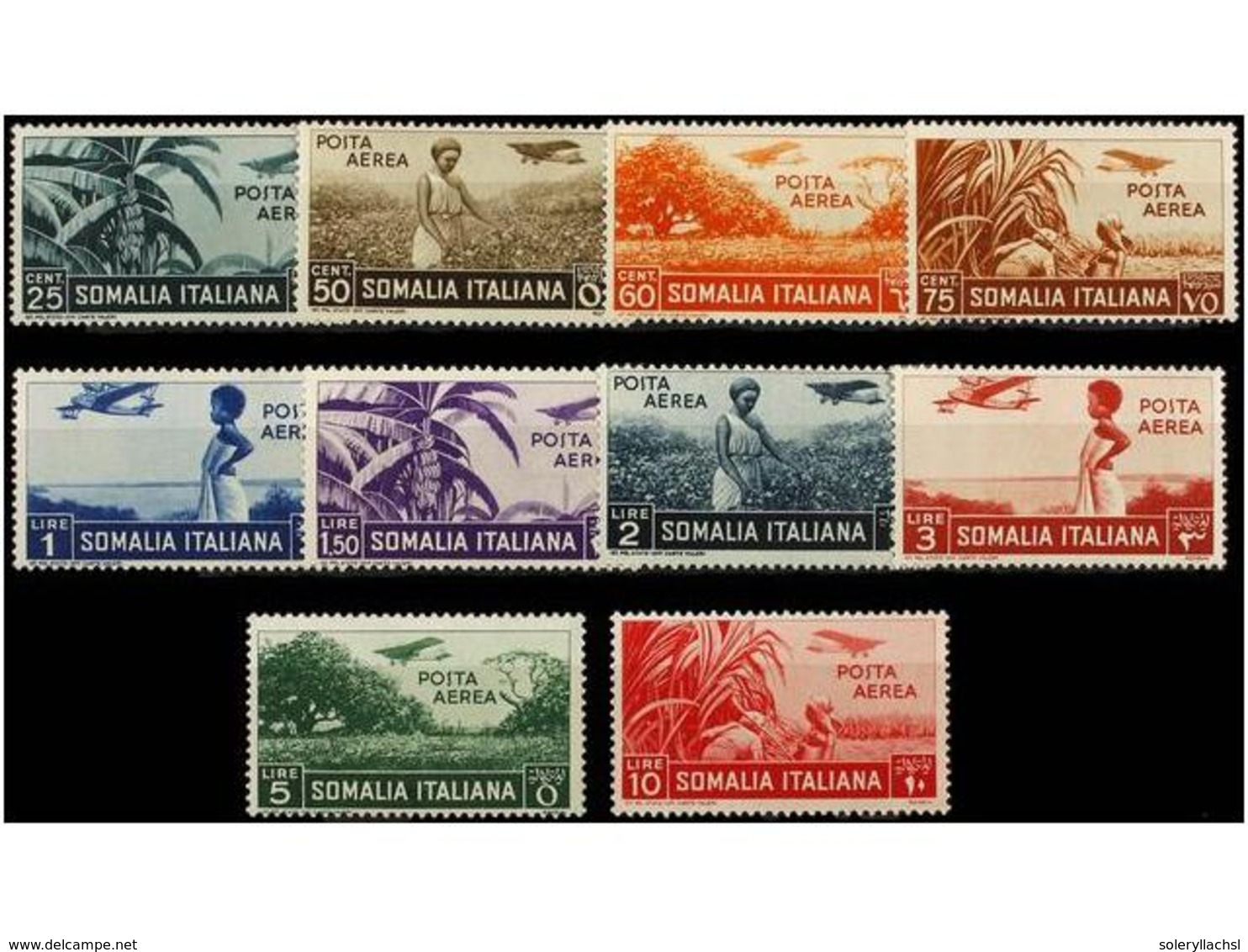 3882 ** SOMALIA. Sa.A17/26. 1936. Complete Set, Never Hinged. Sassone.350?. - Sonstige & Ohne Zuordnung