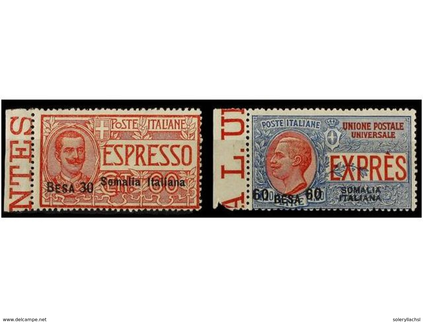 3883 ** SOMALIA. Sa.E1/2. 1923. <B>EXPRES.</B> Complete Set, Never Hinged. Sassone.250?. - Andere & Zonder Classificatie