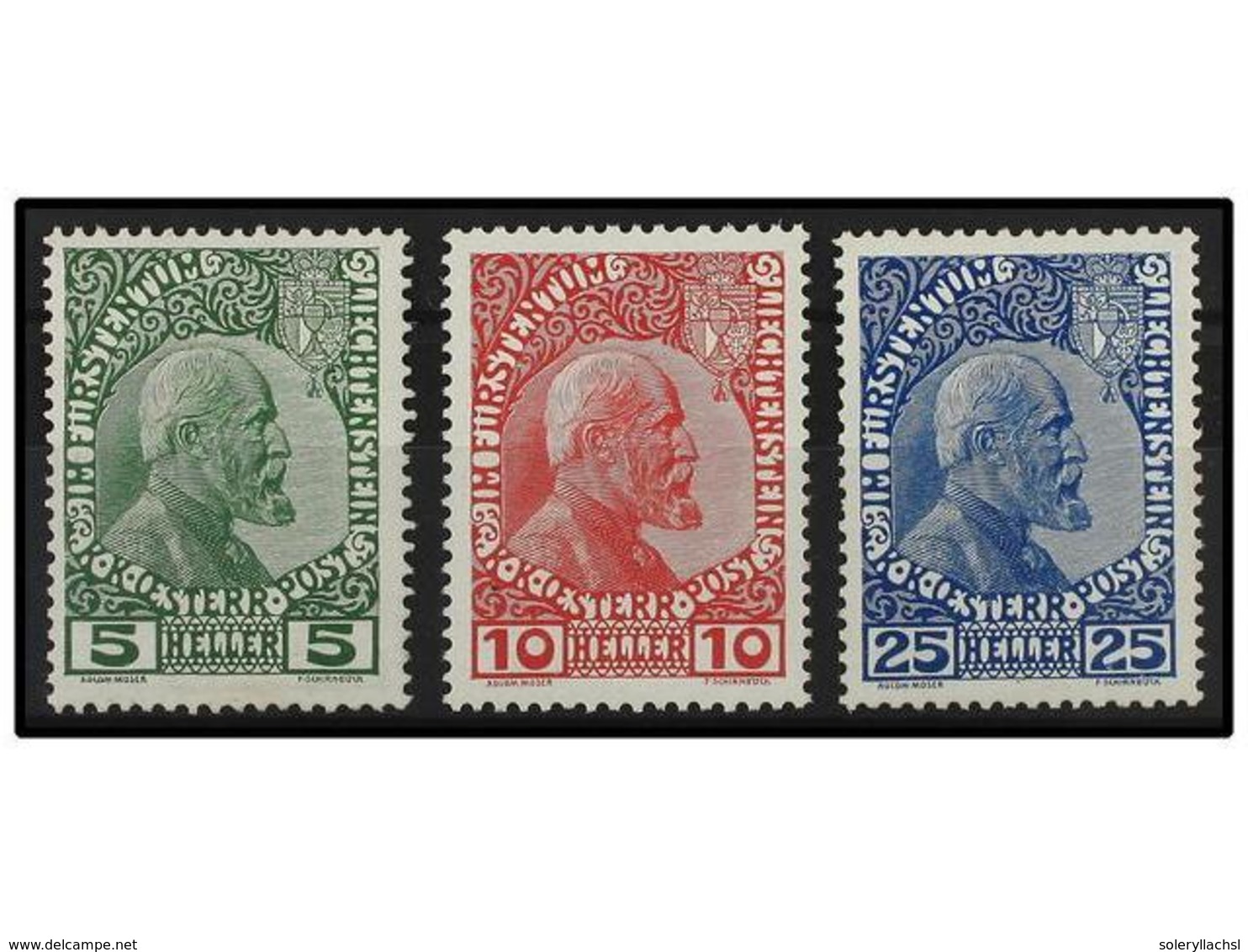 3975 ** LIECHTENSTEIN. Mi.1/3x. 1912. Complete Set, Never Hinged. Michel.800?. - Other & Unclassified