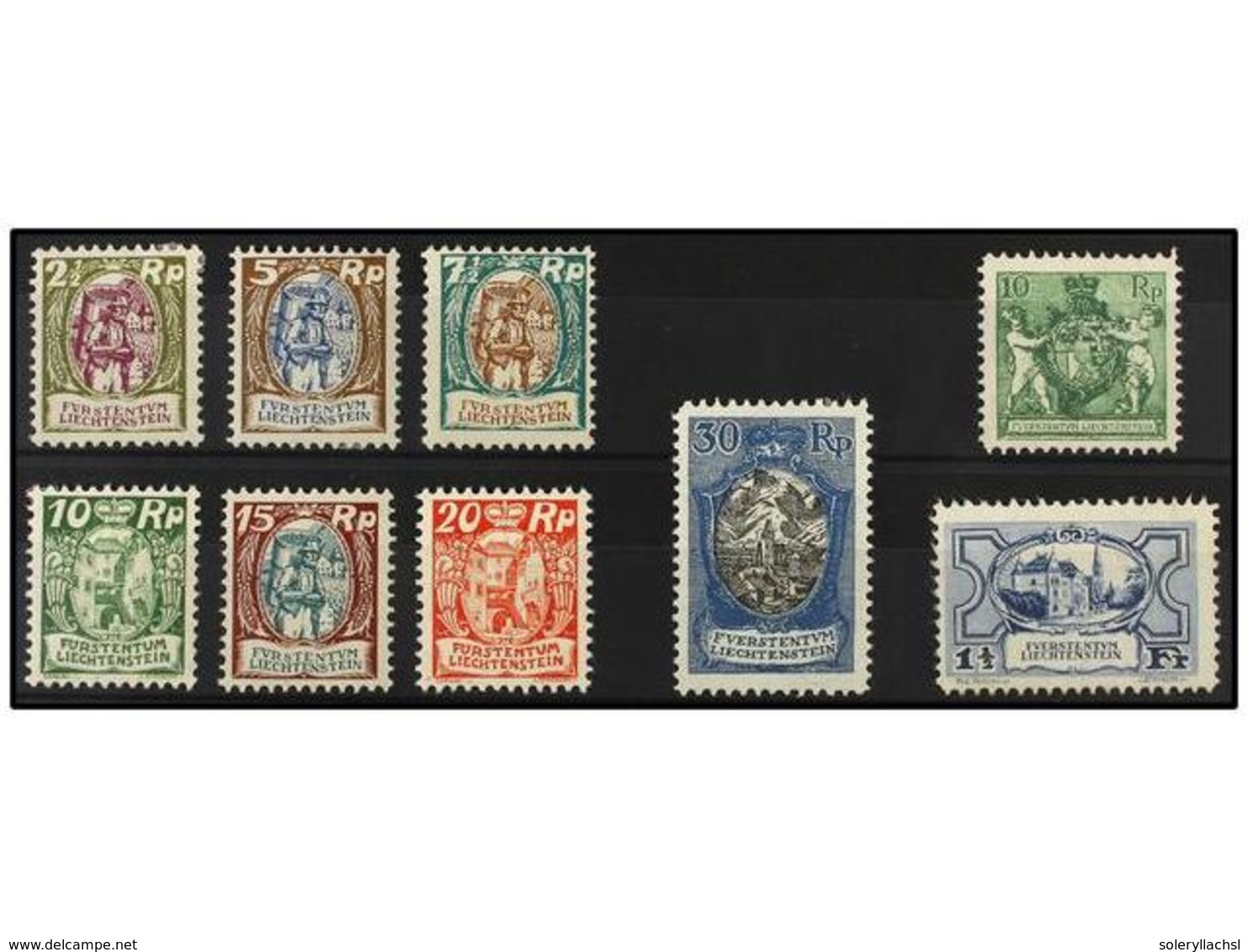 4010 * LIECHTENSTEIN. Mi.63/71. 1924-27. Complete Set, Light Hinged. Michel.200?. - Sonstige & Ohne Zuordnung