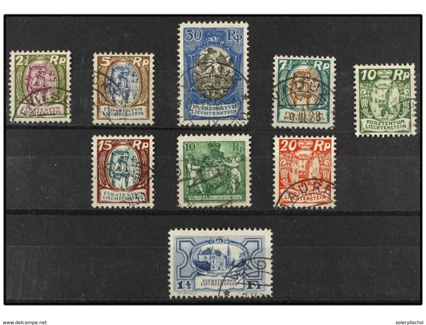 4014 ° LIECHTENSTEIN. Mi.63/71. 1924/25. Complete Set, Fine In Used. Michel.126?. - Sonstige & Ohne Zuordnung