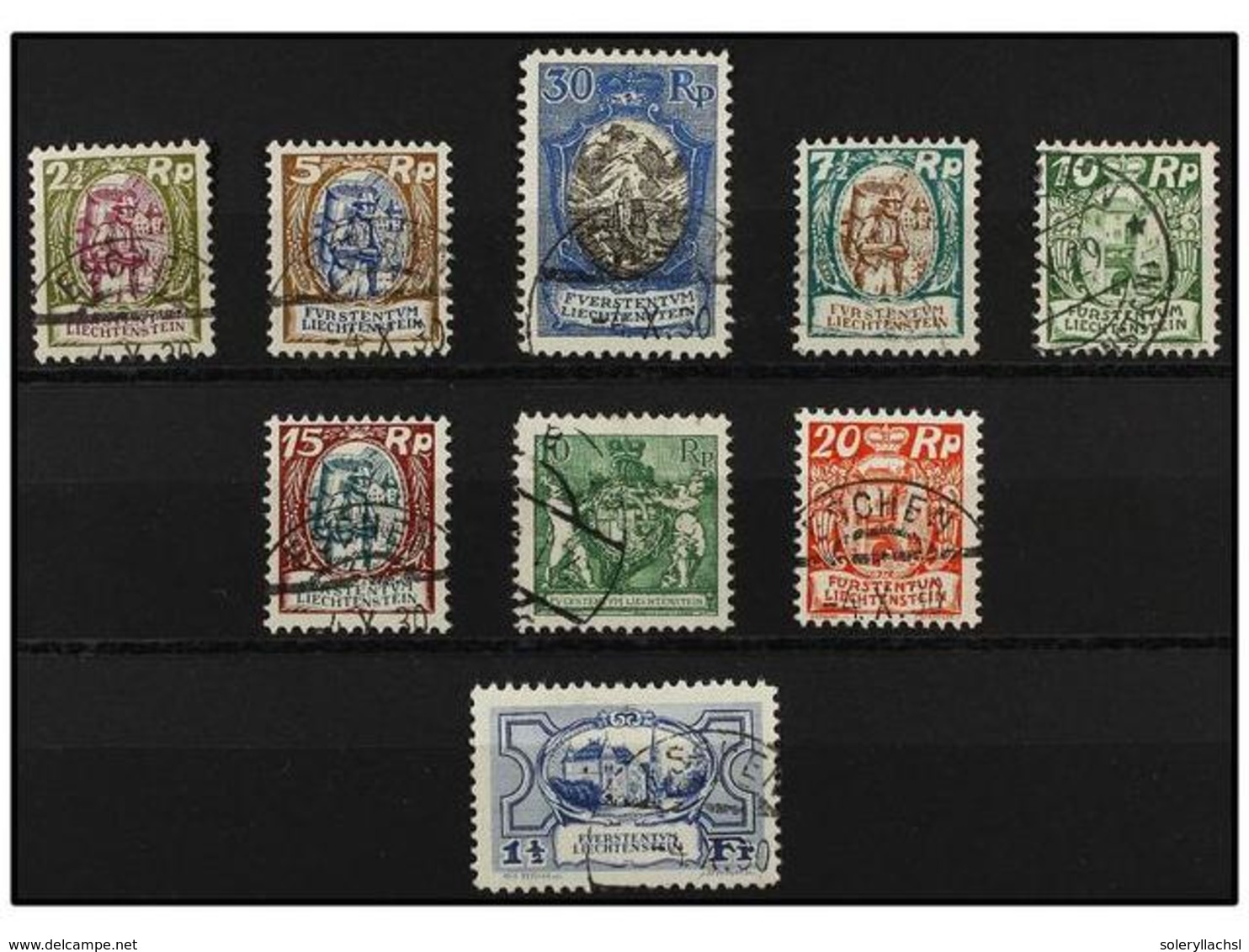 4015 ° LIECHTENSTEIN. Mi.63/71. 1924/25. Complete Set, Fine In Used. Michel.126?. - Sonstige & Ohne Zuordnung