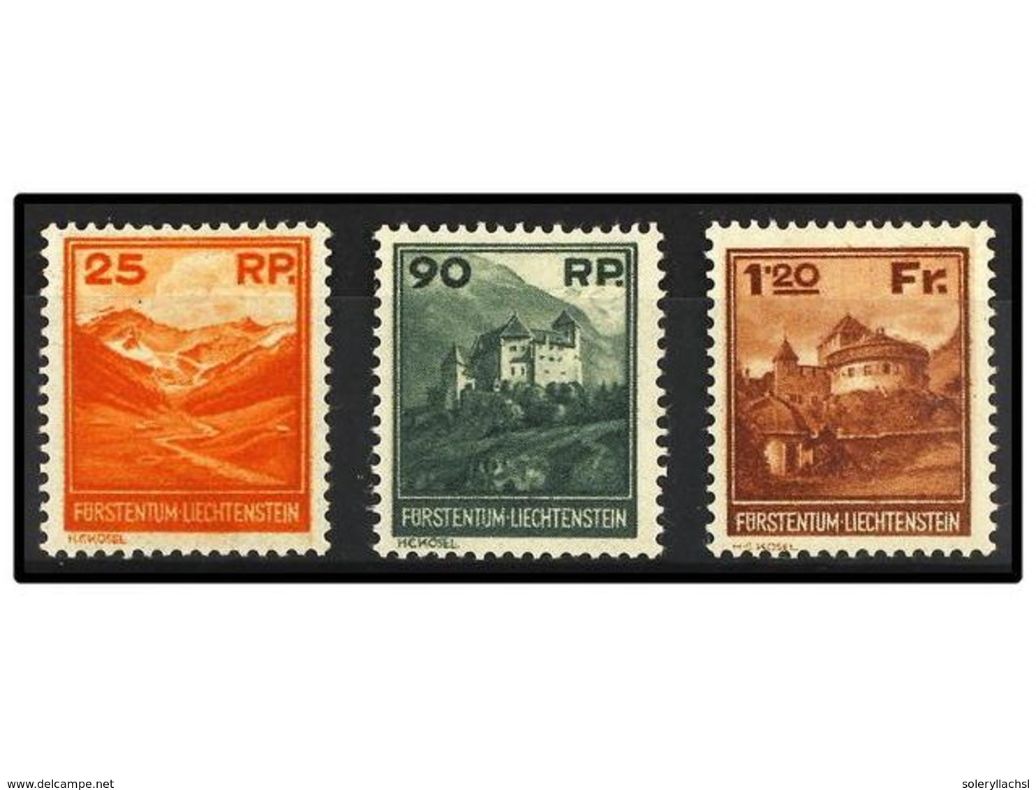 4025 * LIECHTENSTEIN. Mi.119/21. 1933. Complete Set, Hinged. Michel.390?. - Sonstige & Ohne Zuordnung