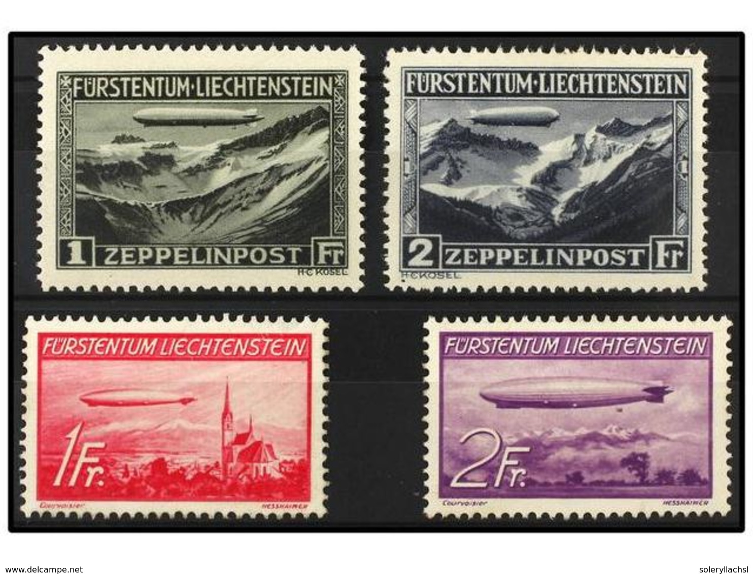 4038 * LIECHTENSTEIN. Yv.A-7/8, 15/16. 1931-36. Complete Sets, Light Hinged. Yvert.280?. - Other & Unclassified