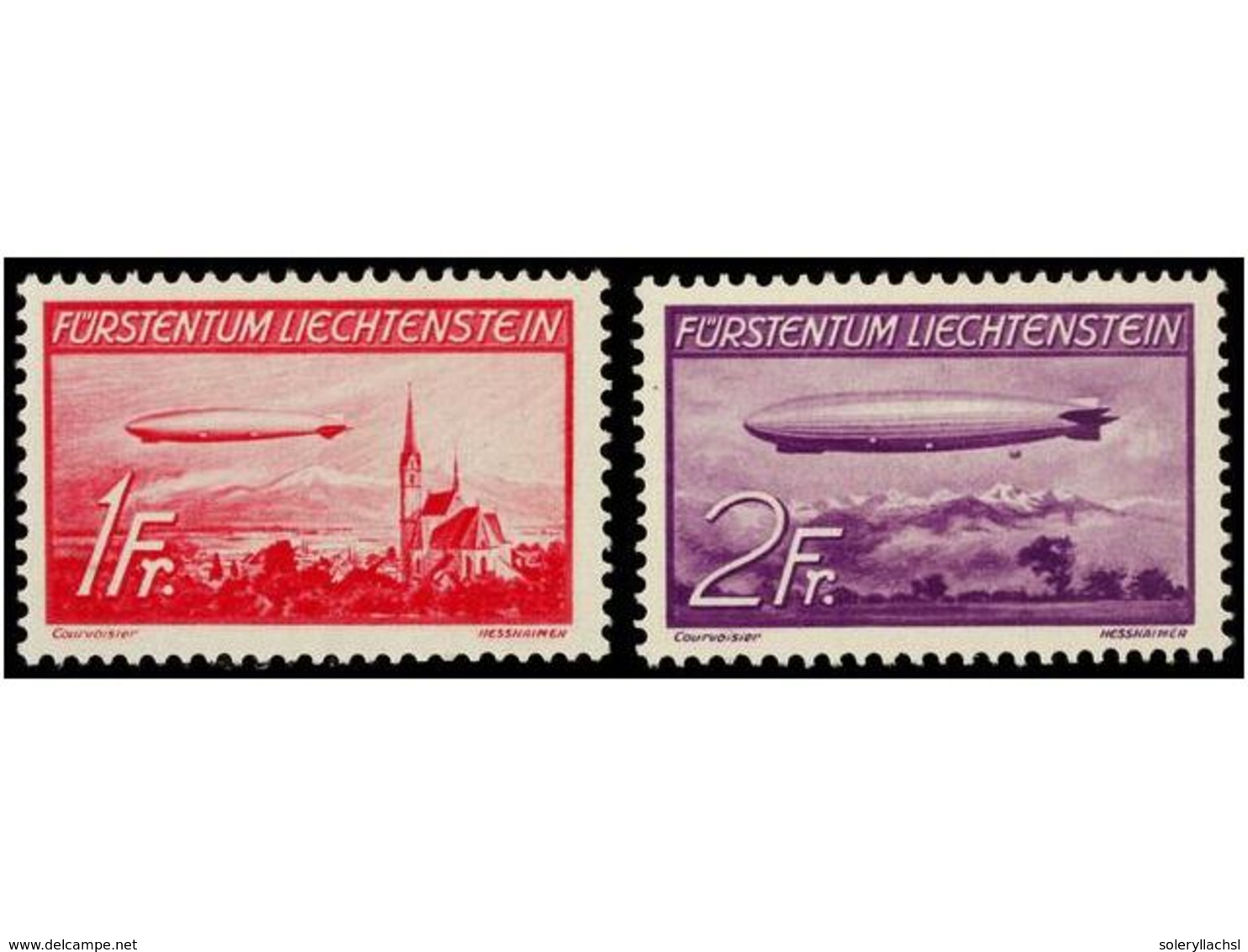 4039 ** LIECHTENSTEIN. Yv.A-15/16. 1936. Complete Set, Never Hinged. Yvert.200?. - Other & Unclassified