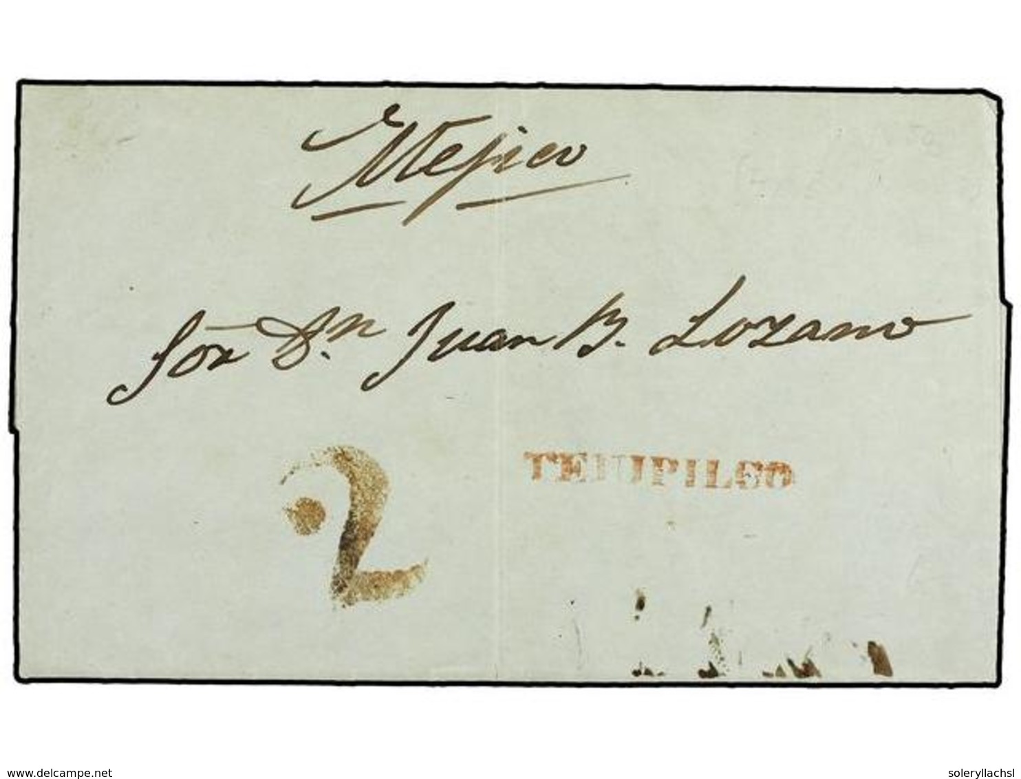 4107 MEXICO. 1850. <B>TEMASCALTEPEC.</B> Carta Con La Marca<B> TEJUPLICO.</B> - Other & Unclassified