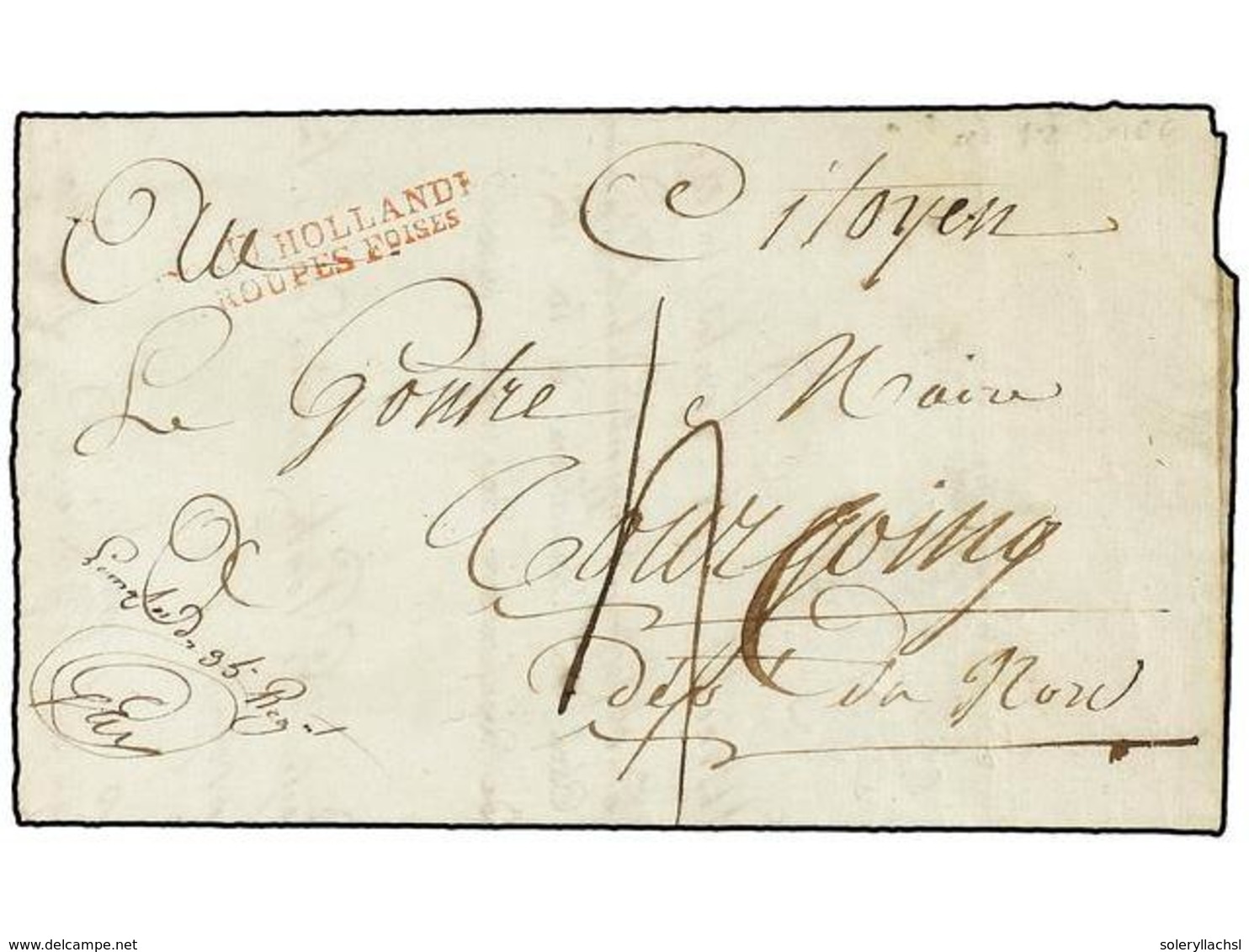 4333 HOLANDA. 1808. UTRECH To FRANCE. Letter (partial Text) With Red <B>Don D.HOLLANDE/TROUPES FOISES </B>mark. - Other & Unclassified